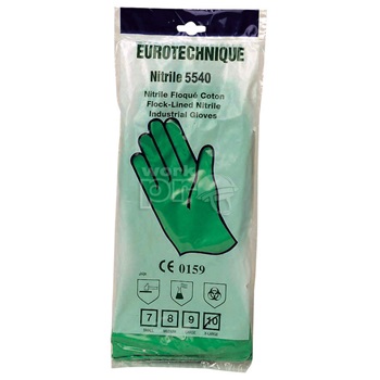 50 cm hosszú Nitril Plus zöld sav-, lúg-, olaj-, zsír- és vegyszerálló kesztyű, 