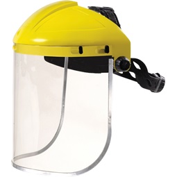 Arcvédőtartó homlokvédelemmel + visor-pc látómező yellow