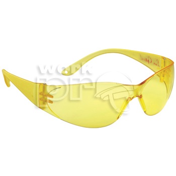 Védőszemüveg Pokelux polikarbonát lencse karc- és páramentes sárga