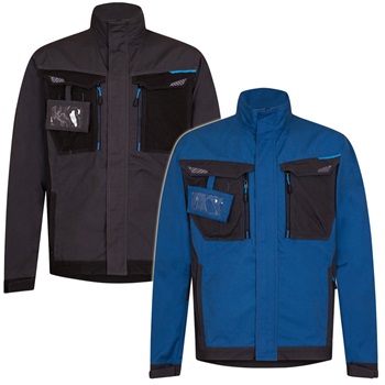 WX3 kabát, 280gr/m2, poliészter/pamut alapanyag, azonosító tartó, ergonómikus ki