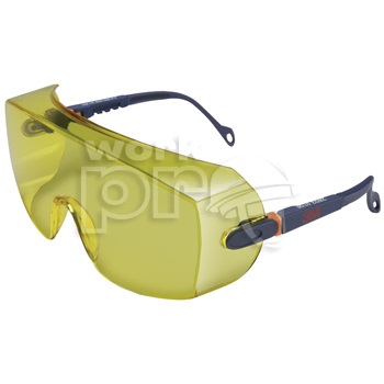 Védőszemüveg 3M 2802-es szemüvegre vehető karcálló állítható sárga