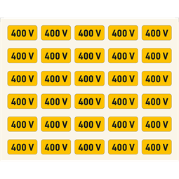 400 V, vinil öntapadó, 20x10