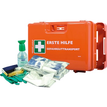 Nordik Actiomedic elsősegély-felszerelés veszélyes áruk szállításához DIN 13 164 + kiegészítő tartalom