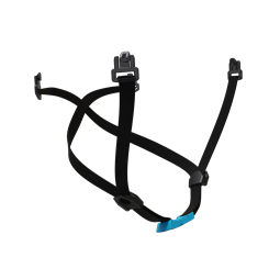 Állszíj Irudek Oreka II sisakszériához, 4 pontos, fekete