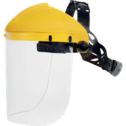 Arcvédőtartó homlokvédelemmel + visor-pc látómező yellow