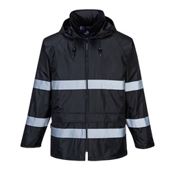 Classic Iona esőkabát, fényvisszaverő csíkkal, 100%poliészter, 210g,