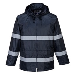 Classic Iona esőkabát, fényvisszaverő csíkkal, 100%poliészter, 210g,