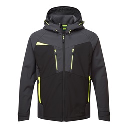 DX4 Softshell kabát, 92% poliészter, 8% elasztán külsö, 100% poliészter háló bél