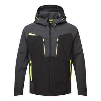 DX4 Softshell kabát, 92% poliészter, 8% elasztán külsö, 100% poliészter háló bél