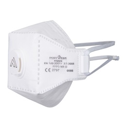 EAGLE FFP3 szelepes Dolomite összehajtható maszk (Pk10), fehér, ONE_SIZE