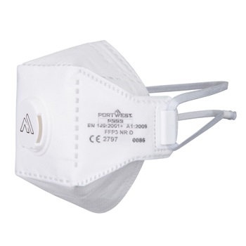 EAGLE FFP3 szelepes Dolomite összehajtható maszk (Pk10), fehér, ONE_SIZE