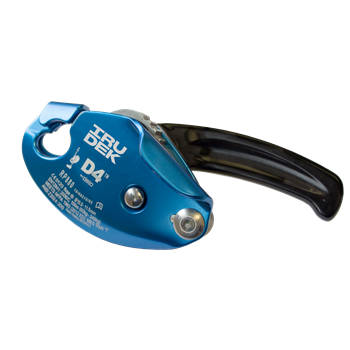 Ereszkedő eszköz Irudek D4 nagy ellenállású, 10,5-11,5mm átmérőjű kötélhez, kék/fekete