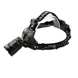 Fejlámpa nagy teljesítményű fókuszálható, fekete, ONE_SIZE