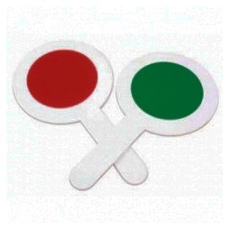 Forgalomirányító jelzőtárcsa, vörös FVV / zöld FVV