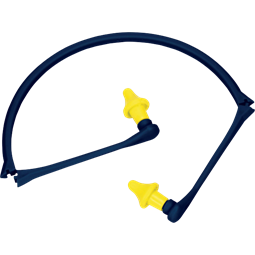 Füldugó poliuretan polipropilén összehajtható pánttal (1pár/csomag) blue/yellow