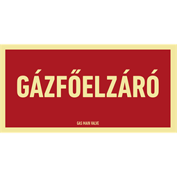 GÁZFŐELZÁRÓ, Utánvilágító PVC, 300x150