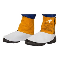 Golden Brown hasított tehénbőrből készült hegesztő-bokavédő (párban), 15 cm-es hosszúság