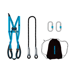 Heveder szett Irudek Dolomitas Light 1 + 981 karabiner 10150 statikus kötél, kék/fekete, universal