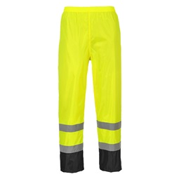 Hi-Vis Classic Contrast esőnadrág, 100%PES, dupla varrások, gumírozott derék
