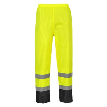 Hi-Vis Classic Contrast esőnadrág, 100%PES, dupla varrások, gumírozott derék