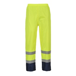 Hi-Vis Classic Contrast esőnadrág, 100%PES, dupla varrások, gumírozott derék