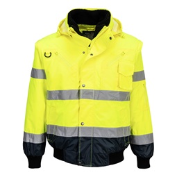Hi-Vis Kontrast Bomber dzseki 3 az 1-ben