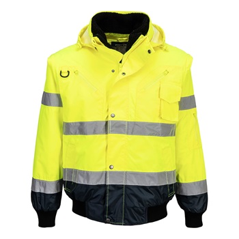 Hi-Vis Kontrast Bomber dzseki 3 az 1-ben