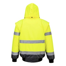 Hi-Vis Kontrast Bomber dzseki 3 az 1-ben