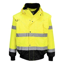 Hi-Vis Kontrast Bomber dzseki 3 az 1-ben