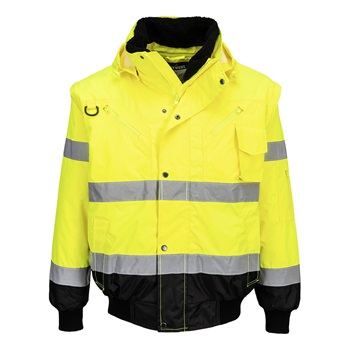 Hi-Vis Kontrast Bomber dzseki 3 az 1-ben