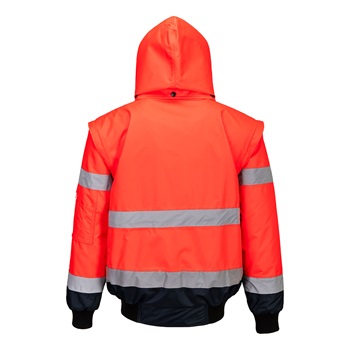Hi-Vis Kontrast Bomber dzseki 3 az 1-ben