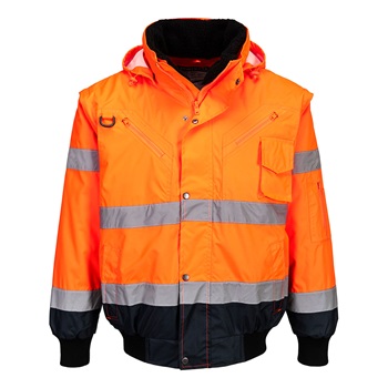 Hi-Vis Kontrast Bomber dzseki 3 az 1-ben