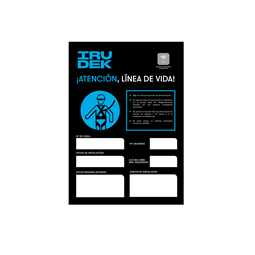 Információs tábla IRUDEK LIFELINE-hoz 150x105x1 mm