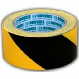 Jelzőszalag, öntapadó, 33 m X 5 cm, sárga/fekete, prémium minőség