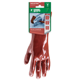 Kesztyű Eurochem 3636 mártott pvc, sav-/lúg-/olajálló, 36cm