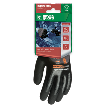 Kesztyű Eurogrip 15N505 3/4 hát nitril mártott