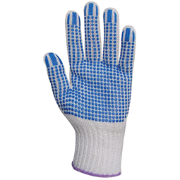 Kesztyű kopásálló pöttyös vastag polipropilén/pamut kék 11
