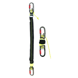 Kötél mentőcsigával Irudek HAULERBINER, kompakt és könnyű, fekete/sárga, 300cm