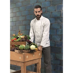 LONG SLEEVE PRESS STUD CHEFS JACKET