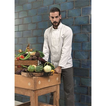LONG SLEEVE PRESS STUD CHEFS JACKET