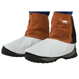 Lava Brown hasított tehénbőrből készült hegesztő-bokavédő (párban), 15 cm-es hosszúság