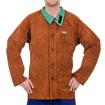 Lava Brown hegesztő kabát, hasított tehénbőr, lángálló hátrész