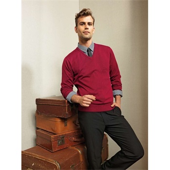 MENS V-NECK KNITTED SWEATER