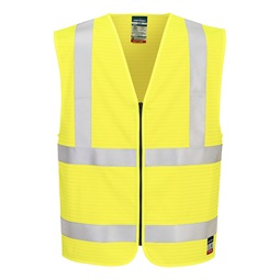 Mellény Bizflame Hi-Vis FR cipzáras jól láthatósági