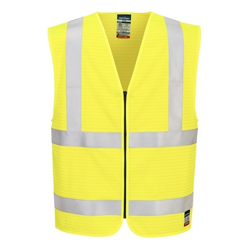 Mellény Bizflame Hi-Vis FR cipzáras jól láthatósági
