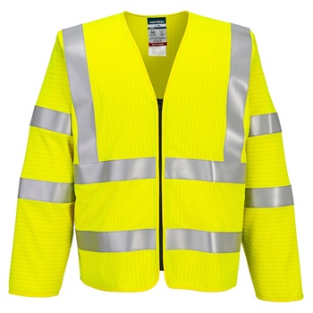 Mellény Bizflame Hi-Vis FR hosszú ujjú cipzáras