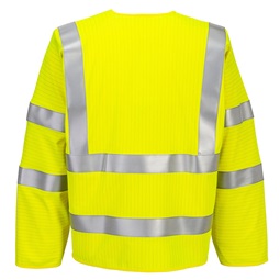 Mellény Bizflame Hi-Vis FR hosszú ujjú cipzáras
