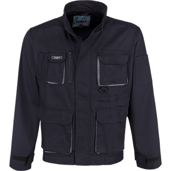 Munkakabát dzsekifazonú, rejtett húzózáras, 8 zseb, derékon hátsó nagy rekesz