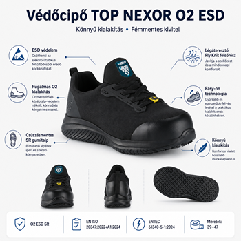 Védőcipő TOP NEXOR O2 ESD