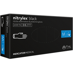 Nitrylex Black púdermentes nitril egyszer használatos kesztyű, 100db / doboz